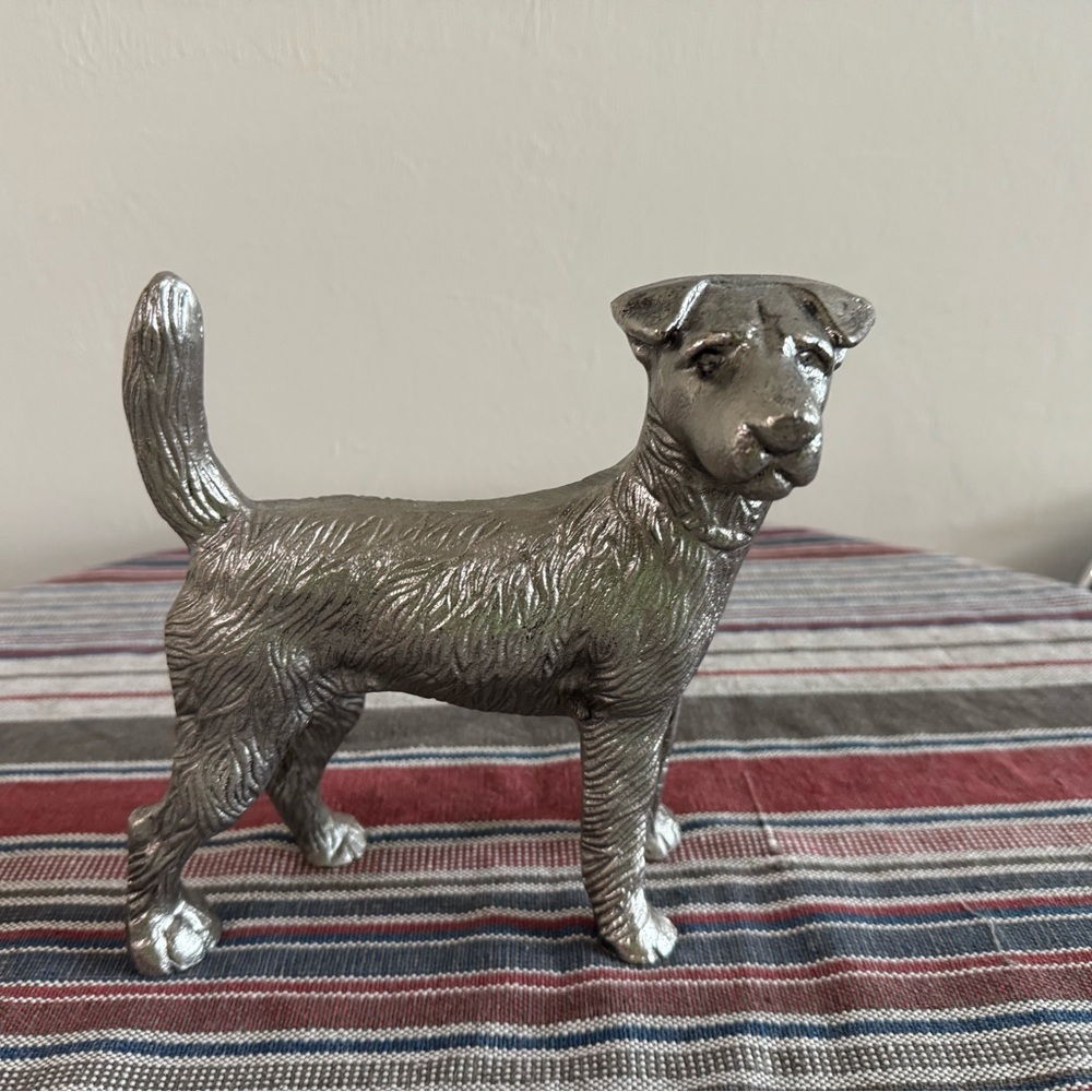 Pottery Barn Vintage iron silver Finish Doorstop